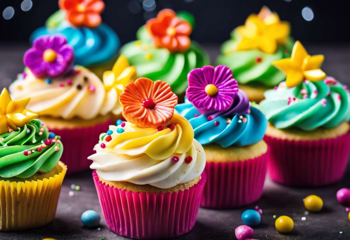 Colorants et garnitures : secrets d'un cupcake personnalisé et coloré