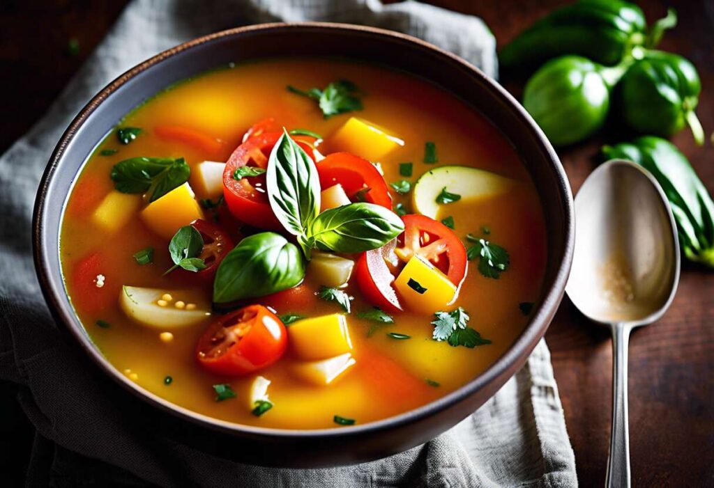 Soupe de légumes d'été : recette facile et savoureuse