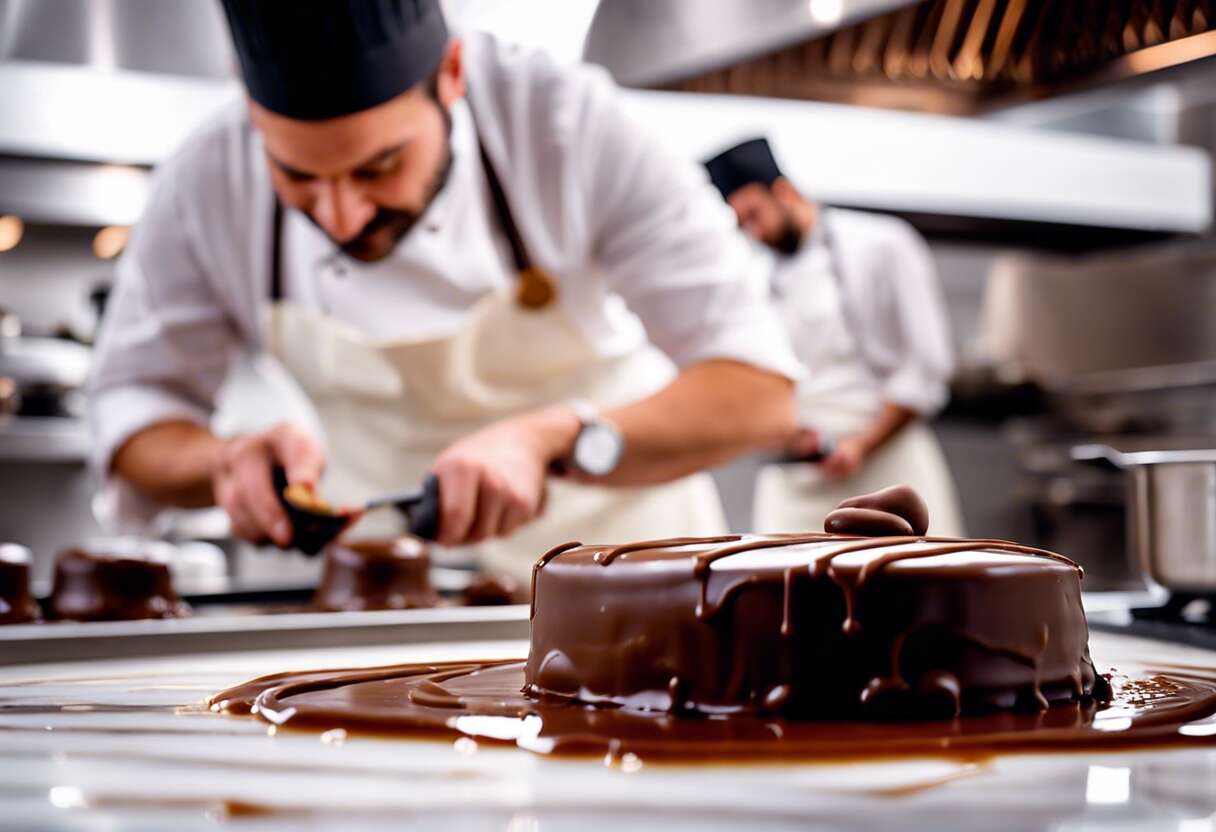 Chocolat en pâtisserie : techniques de fonte et tempérage