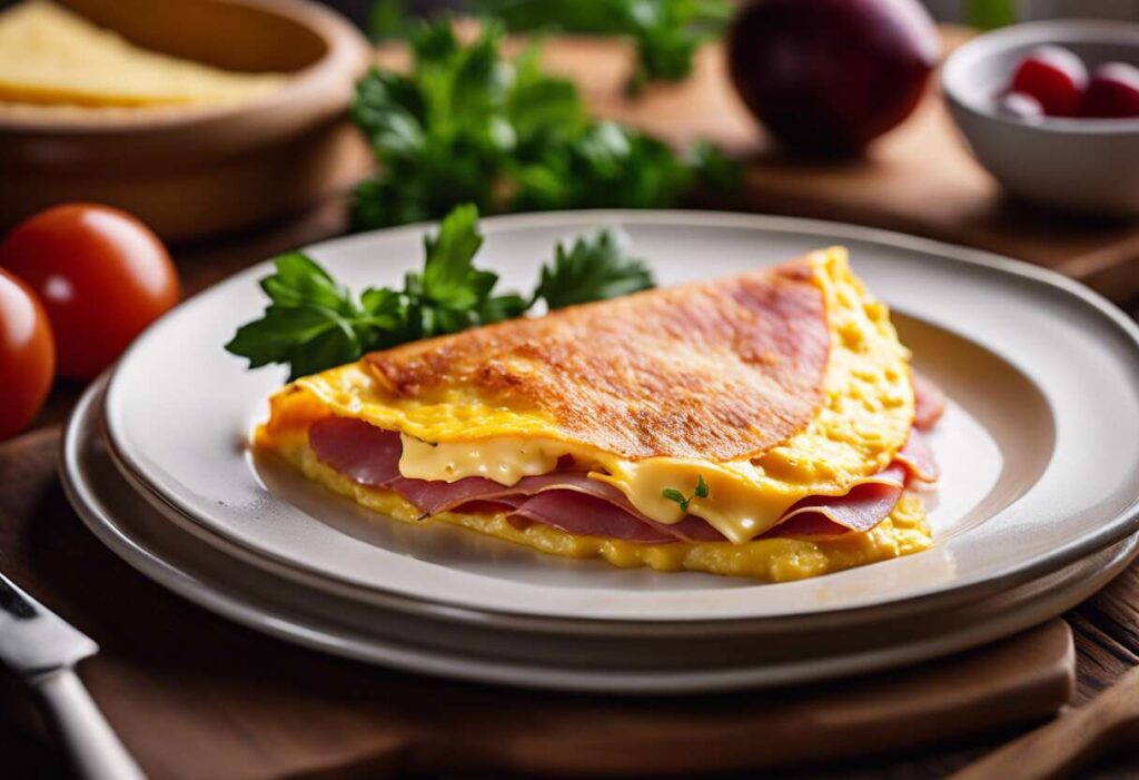 Omelette au jambon et fromage revisitée : une recette classique avec une touche d'originalité